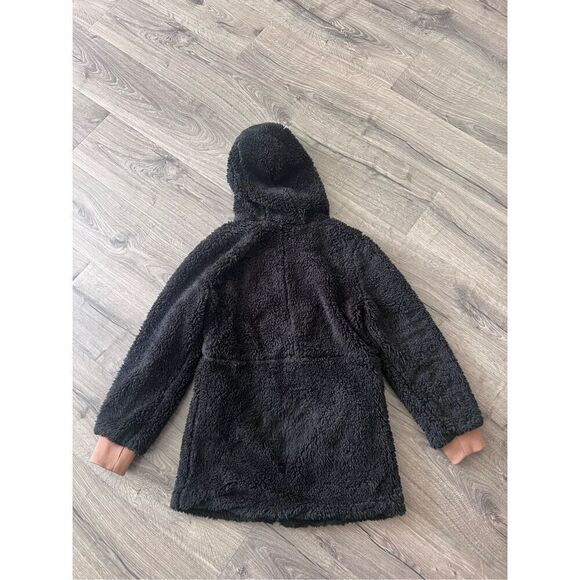ZYIA Black Long Hooded Teddy Jacket size Small - Picture 7 of 7